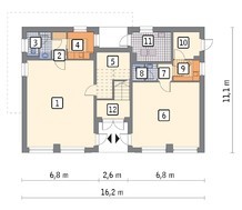 Двухэтажное здание с торговыми помещениями