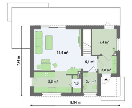 Стильный проект современного коттеджа