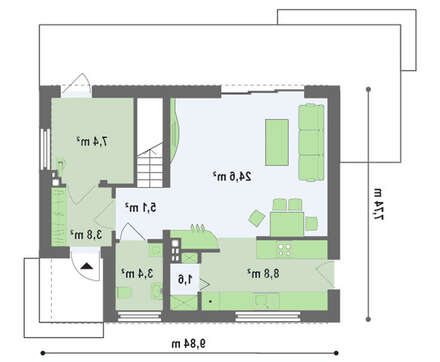 Стильный проект современного коттеджа