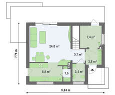 Стильный проект современного коттеджа