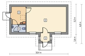 Торговое помещение с комнатой отдыха