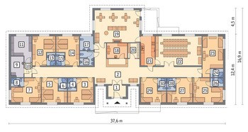 Здание для пансионата или проживания туристов
