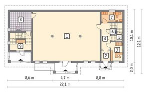 Проект торгового комплекса на 2 этажа