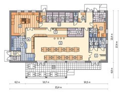 Одноэтажное здание общественного питания