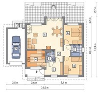 Жилой дом с двумя гостиными