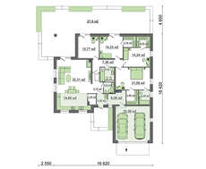 Проект одноэтажного дома с террасой