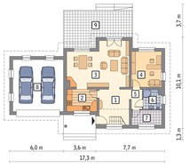 Интересный дом с гаражом на 2 машины