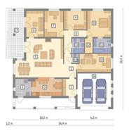 Одноэтажный дом площадью 160 м2