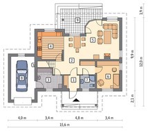 Жилой дом под красивой крышей