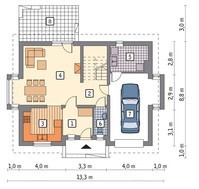 Красивый дом на два балкона