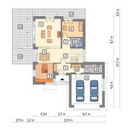 Красивый дом на 2 этажа декорированный деревом