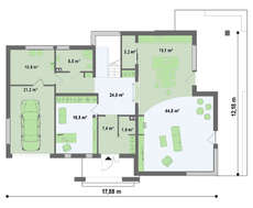Проект особняка в стиле хай - тек