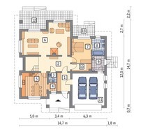 Красивый дом с гаражом на 2 авто