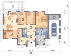 Просторный дом с камином