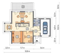 Роскошный дом под необычной крышей