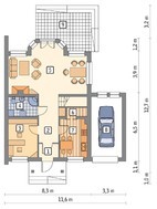 Живописное строение на два этажа