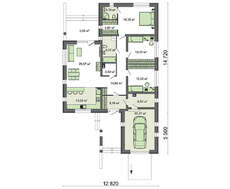 Одноэтажный красивый дом