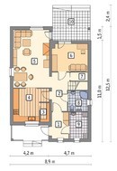 Красивый дом под двухскатной крышей