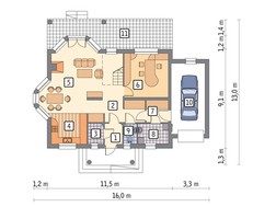 Изысканный дом с колоннами