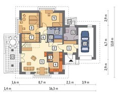 Изящный дом с мансардой