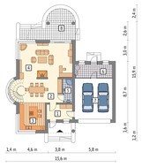 Изящный двухэтажный дом с просторным гаражом