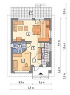 Жилой дом с просторными спальнями