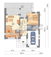 Двухэтажный дом в стиле минимализма