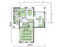 Проект двухэтажного дома в классическом стиле площадью 246 кв.м.