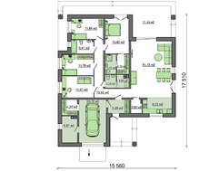 Проект современного дома на 167 кв. м, декорированного фасадными панелями серого цвета