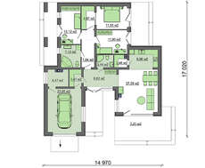 Проект представительного коттеджа площадью 142 кв.м