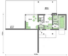 Проект двухэтажного коттеджа с плоской крышей площадью 217 кв.м.