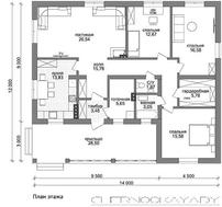 Стильное одноэтажное здание для комфортного проживания
