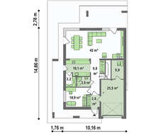 Проект модного дома площадью 177 кв. м, облицованного декоративным кирпичом