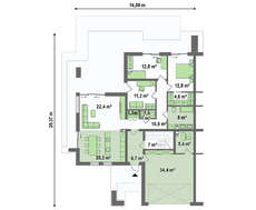 Проект шикарного особняка на 246 кв. м для большой семьи из разных поколений