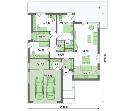 Проект современного коттеджа на 165 кв. м с уникальным экстерьером