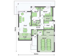 Проект современного коттеджа на 165 кв. м с уникальным экстерьером