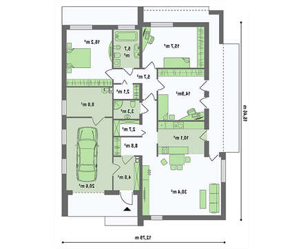 План современного жилого дома на 148 кв. м в стиле минимализма