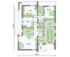 План современного жилого дома на 148 кв. м в стиле минимализма