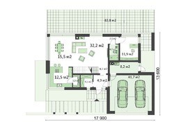 Двухэтажный жилой дом с просторными верандами