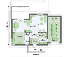 Проект дома с застекленной террасой