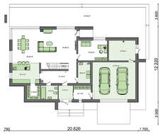 Красивый двухэтажный дом с пятью спальнями