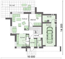 Cтильный жилой дом с мансардой