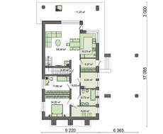Красивый жилой дом с необычным решением для гаража