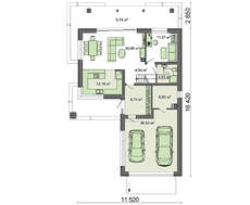 Красивый двухэтажный дом с гаражом на два авто