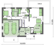 Жилой дом с пятью спальнями и просторным гаражом
