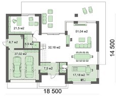Современный жилой дом в темном цвете