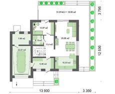 Современный стильный двухэтажный дом