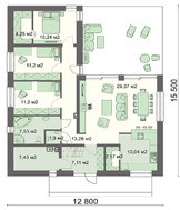 Презентабельный жилой дом с полузакрытой верандой