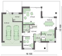 Современный двухэтажный дом в классическом стиле