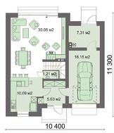 Стильный особняк с кухней-студией и гаражом